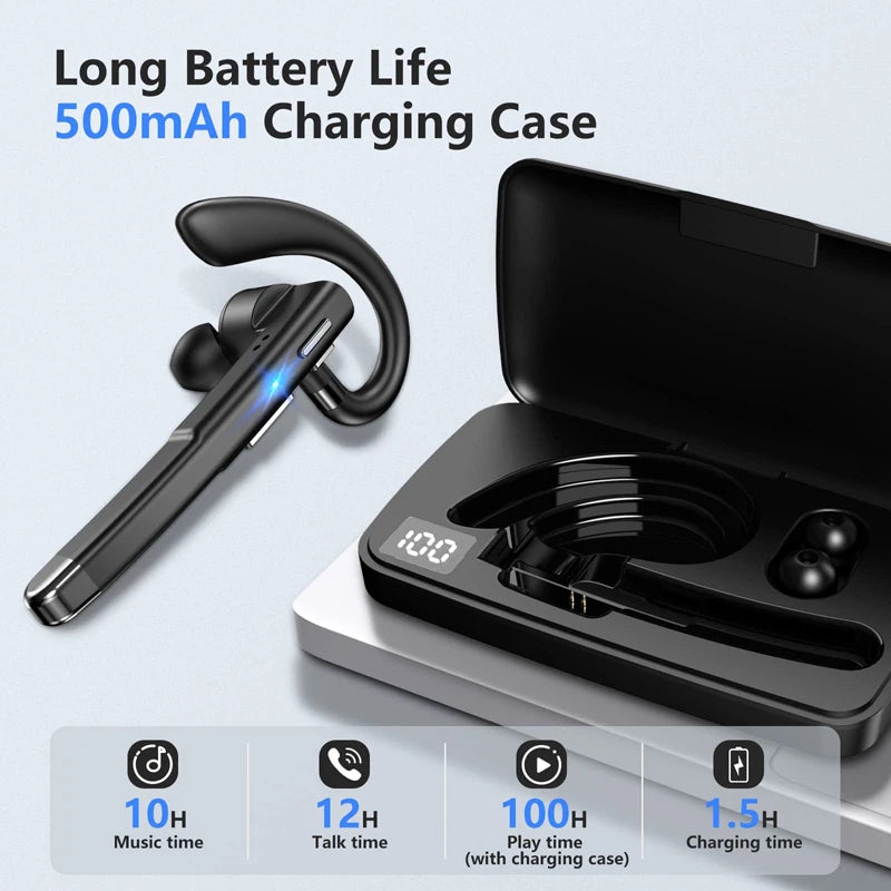 Wireless Headphones With Microphone Bluetooth Earphones ENC Noise Cancelling Hands-free Headset Busines Auriculares Driving