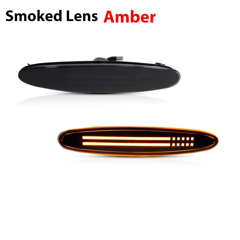iJDM Amber/White Full LED Front Fender Side Marker Light Assembly For Mazda 6 2003-2008 Replace OEM Amber Sidemarkers