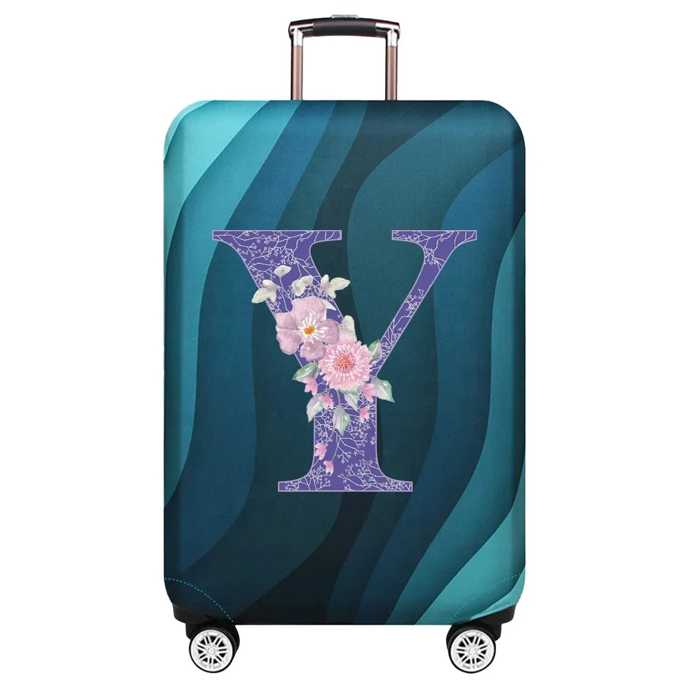 Luggage Covers 18-32inch Protector Travel Luggage Suitcase Protective Cover Stretch Dust Covers Print Purple Flower Series