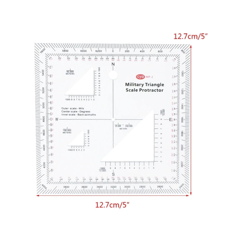 Practical Topographical Map Scale MGRS USNG Coordinate Scale for Sea/Land Navigation Adventures