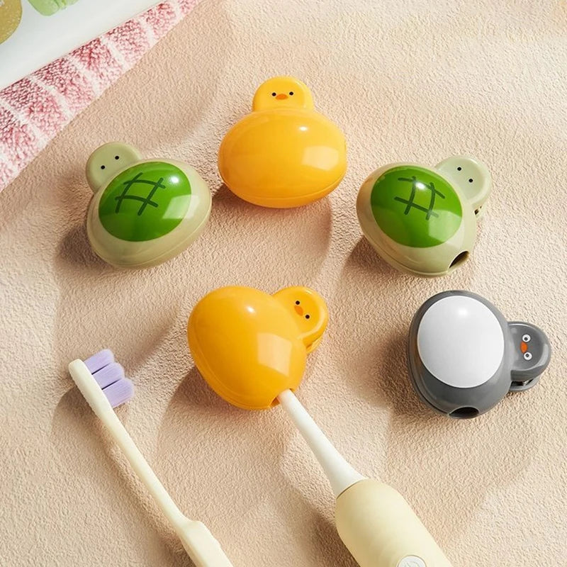 Portable Toothbrush Head Cover Dustproof Protective Cap Plastic Clip For Household Travel Bathroom