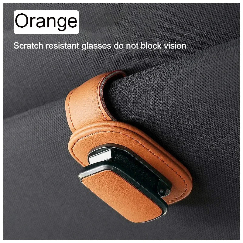 2024 Automotive Glasses Storage Clip Visor Sunglasses Holder Super Fiber Leather Automotive Interior Accessory Glasses Holder