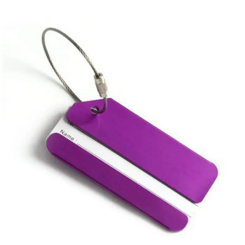 1pc Aluminum Alloy Luggage Tag for Travel Airport Train Station Suitcase Tag Flight Travel Accessories Luggage Mark Signboard
