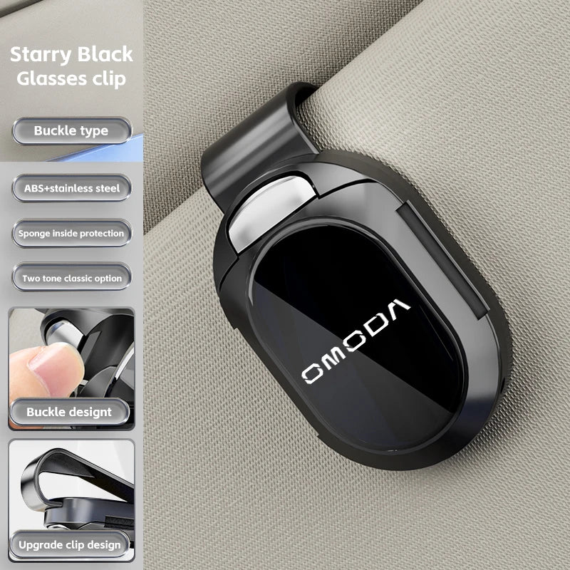 Car Eyeglass Storage Clip Sun Visor Sunglasses Holder for Ticket Stand For OMODA 5 S5 O5 E5 C5 PRO PHEV Accessories