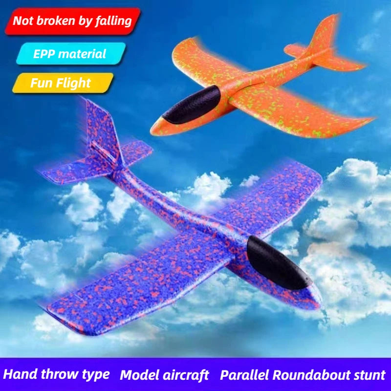 48cm Large Foam Airplane Children's Hand Thrown Airplane Glider Toy Outdoor Parent-child Interaction Funny Toy Boy Gift