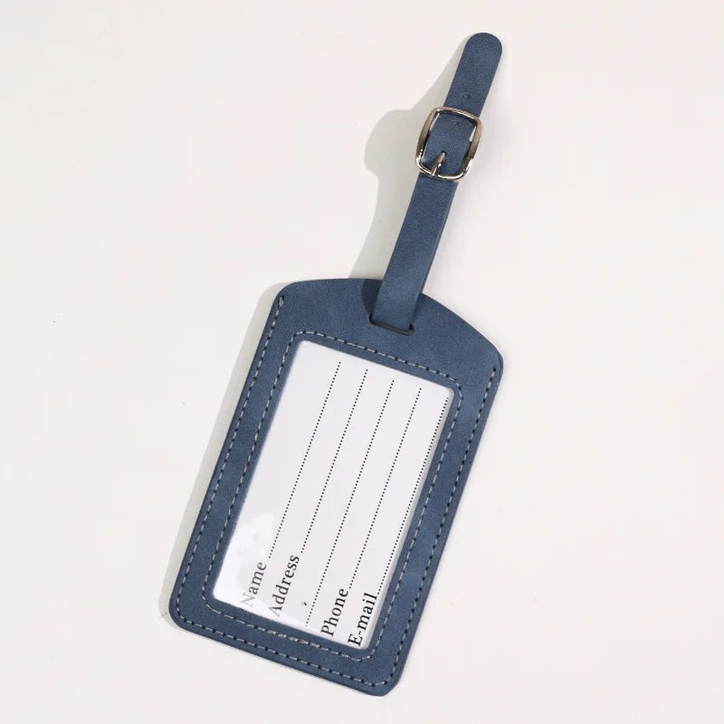 Leather Luggage Tag Name Address ID Holder Travel Accessories Baggage Label Suitcase Tag