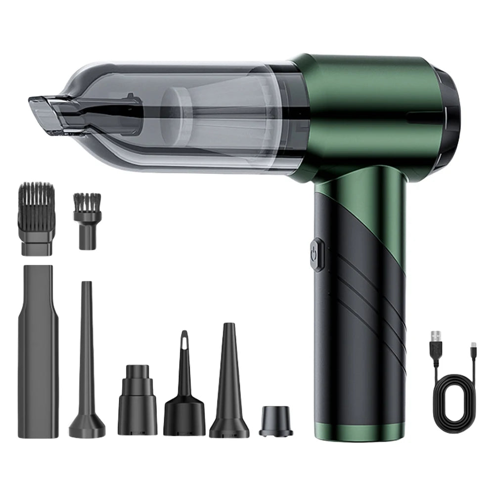 16000Pa Wireless Car Vacuum Cleaner 100W Mini Vacuum Cleaner Dual Use USB Dust Catcher Handheld Dust Cleaner for Home Cleaning