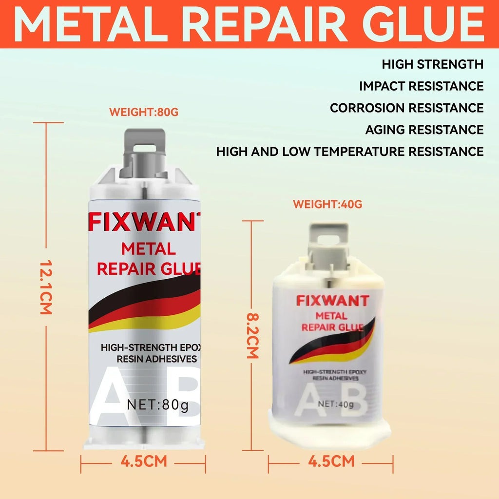 180℃ High Temperature Resistant Strong Metal Glue for Metal Mutual Bonding Copper Aluminum Alloy Zinc Alloy Iron Adhesive