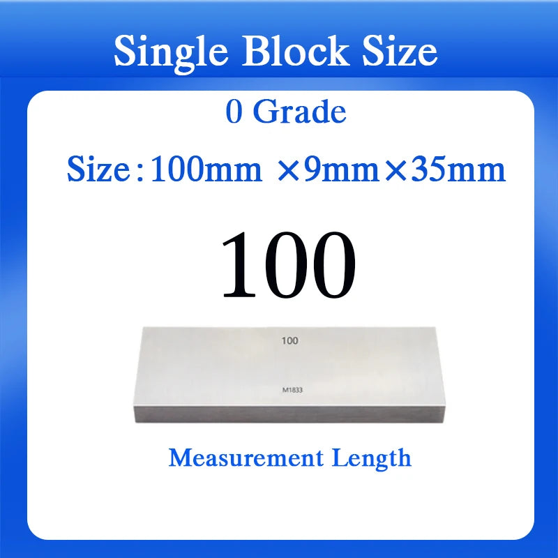 1pc,0.5mm-100mm Length,High Speed Steel Block Gauge,0 Grade,Tools for Micrometer and Caliper Inspection,Custom Gauge Available