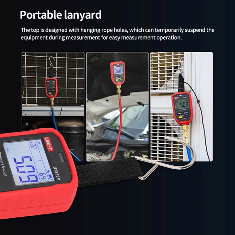 UNI-T UT336P Wireless Pressure Gauge Bluetooth APP High-pressure Gauge Air Conditioning Refrigeration System Tester