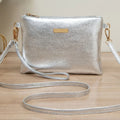 A Stylish And Minimalist Golden Sequined Crossbody Bag, Perfect As a High-End Solid Color Makeup Pouch