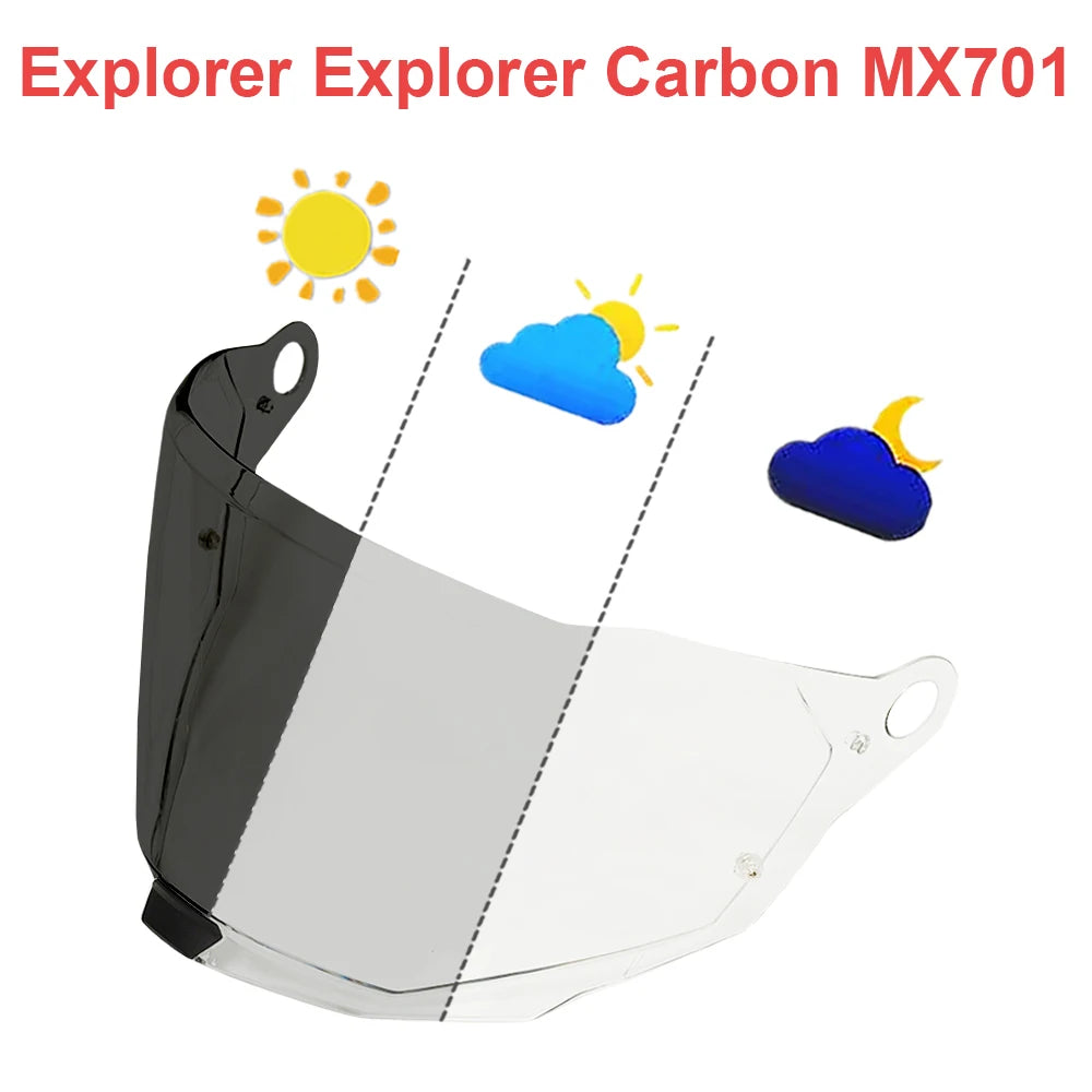 MX701 Visor for MX701 EXPLORER Motorcycle Helmet Shield Motocross Rally Off-road Moto Casco Lens Uv Cut Sunshield