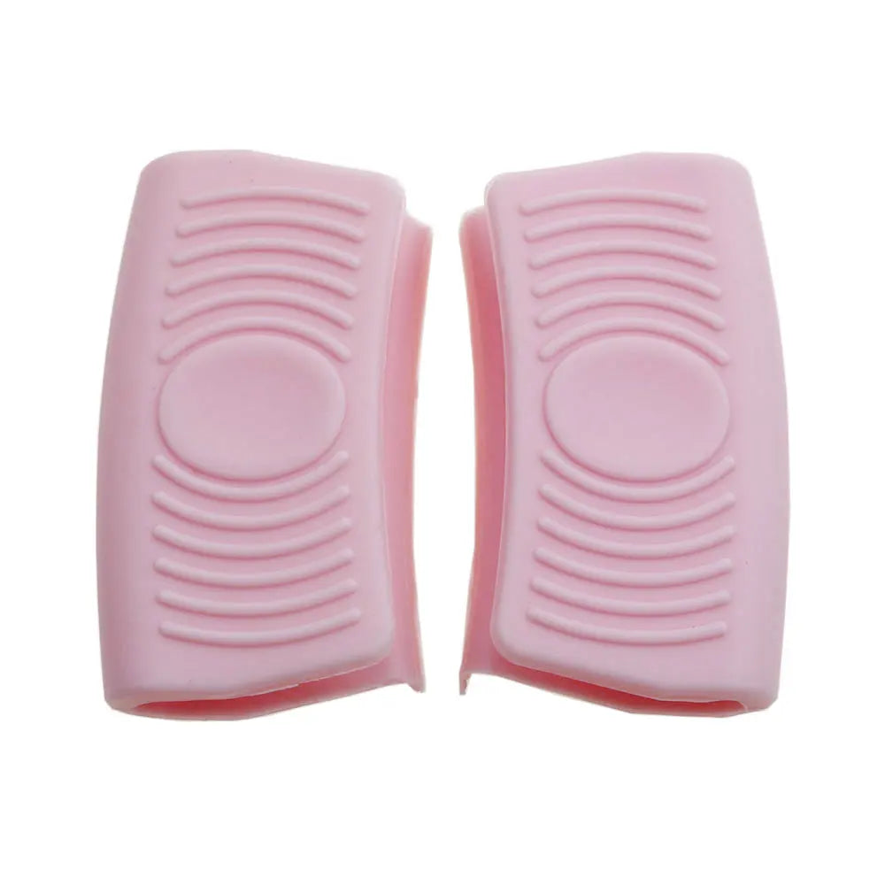 JCD 1Pair Silicone Insulated Pot Ear Clips Grip Silicone Pot Holder Sleeve Pot Glove Pan Handle Cover Grip Kitchen Tools