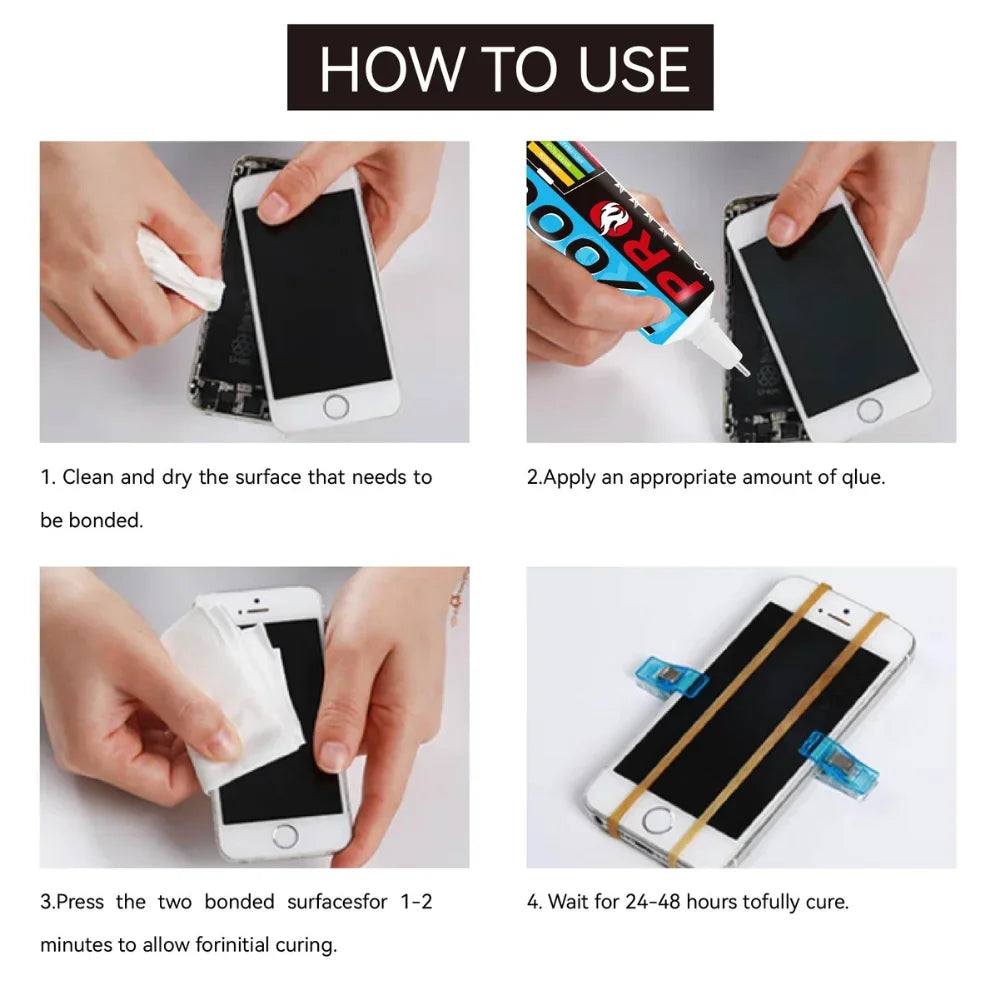 BIGLU T7000 PRO Glue Black Adhesives Phone Adhesive DIY Screen Repair Sticky Tablet PC Repair Screen Glass Frame Glue