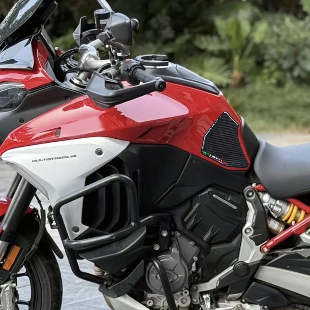 For Ducati Multistrada V4 MTS V4S MTS Non-Slip Tank Pad Knee Protector Side Stickers 2021-2024 Motorcycle Anti-slip Tank Sticker