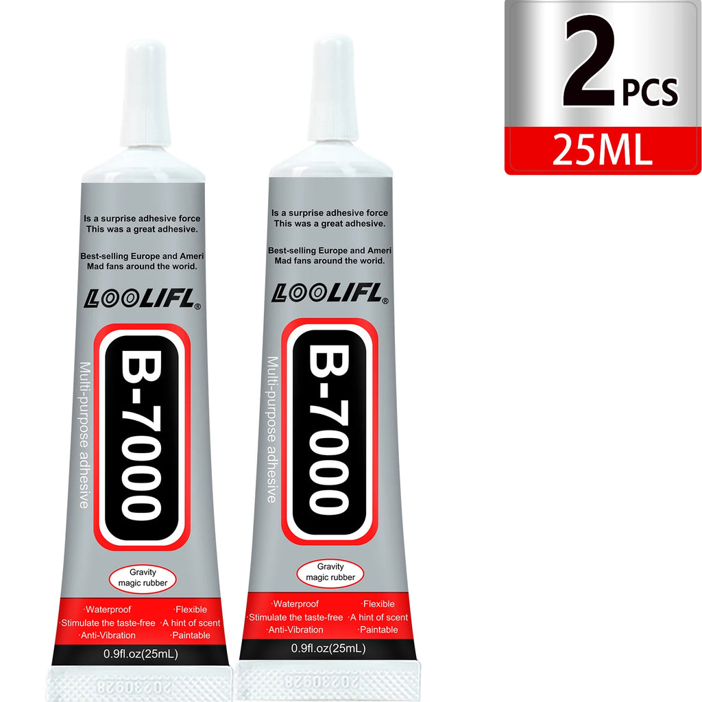 Loolifl B-7000 15/25/50/110Mltransparent Phone Screen Repair Glue Universal Glass Plastic DIY Adhesive with Precision Applicator