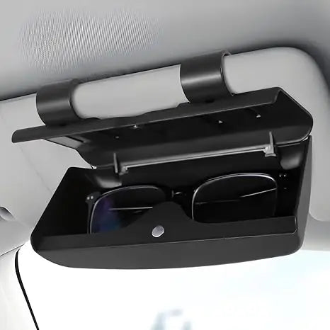 Magnetic Attraction Sun Visor Glasses Box Multi-functional Durable Auto Sunglasses Holder Auto Storage Holder Car Storage Tools