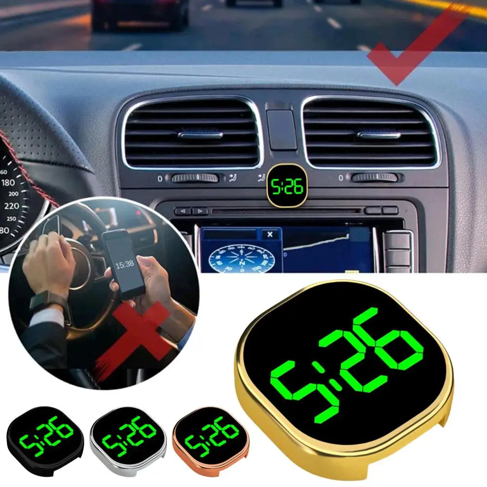 Led Car Clock Luminous Automobiles Internal Stick-on Accessories Mini Car Digital Auto Clocks Ornament P1a0