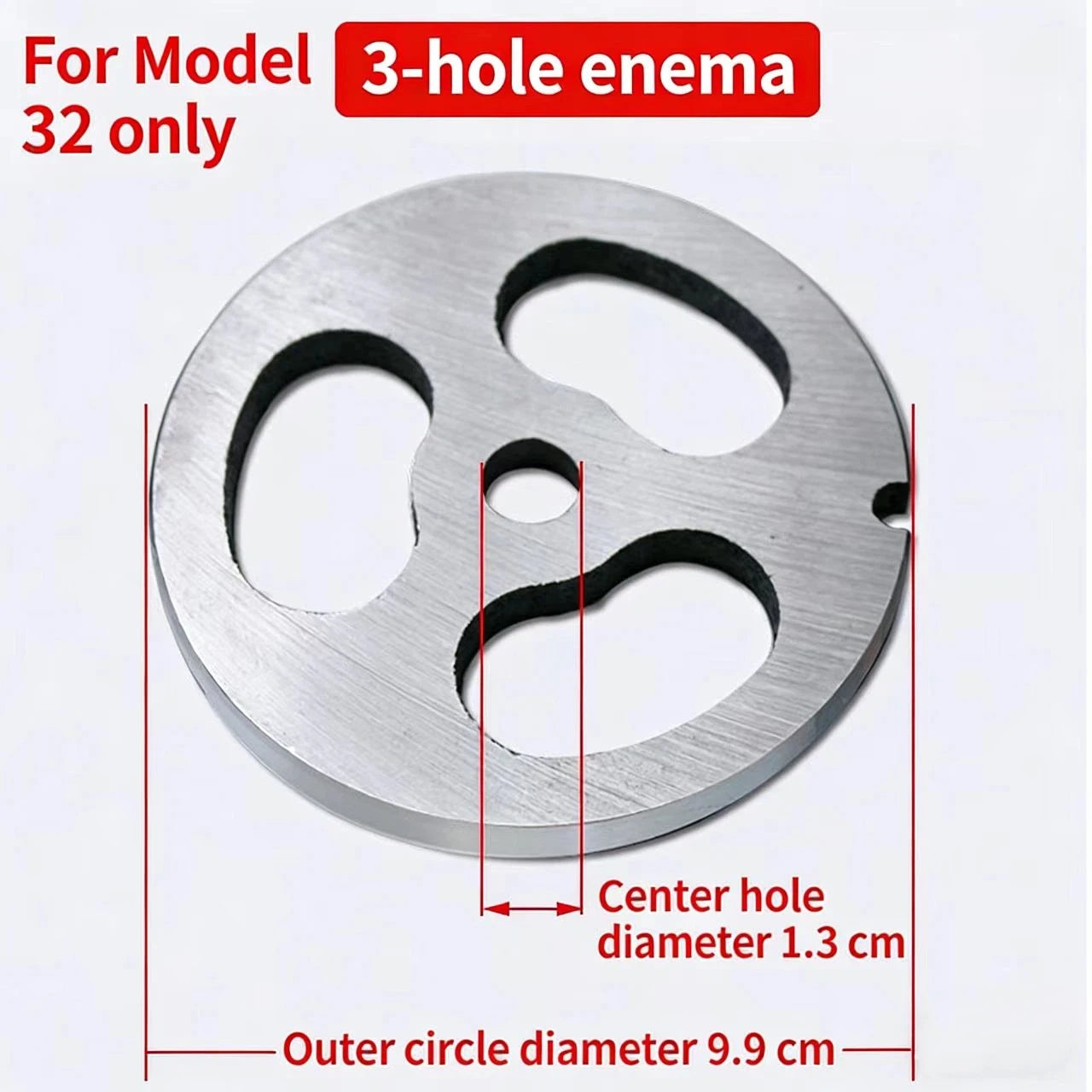 12 # Electric Meat Grinder Orifice Plate Blade Accessories, Stainless Steel Orifice Plate Grate Discharge Plate Round Knife
