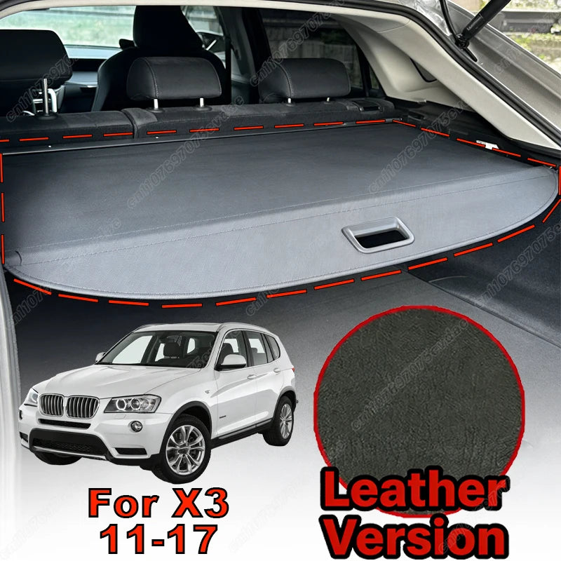 For BMW X1 X3 X5 1999-2026 Retractable Rear Trunk Cargo Cover Luggage Privacy Security Shield Parcel Shelf Car Interior Kit