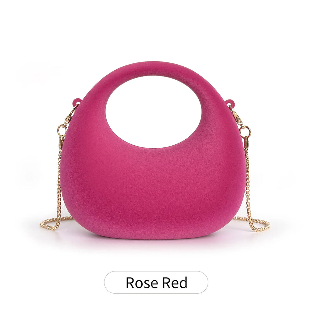 Stylish Mini Velvet Evening Bag Womens Chain Crossbody Bag Wedding Party Shoulder Bag Luxury Designer Evening Handbag Coin Purse
