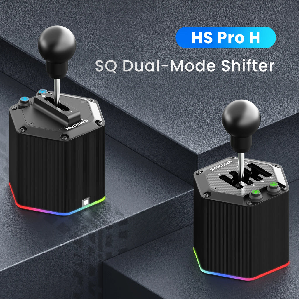 SIMSONN HS Pro Shifter Dual Mode Hybrid H-Pattern/Sequential Shifter with 6+R and 7+R Gears