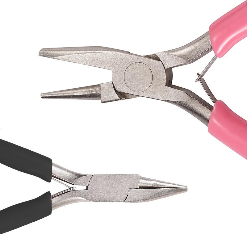 4.5-inch deep black and deep powder rolling needle pliers DIY manual half groove pliers 9-pin jewelry winding tool