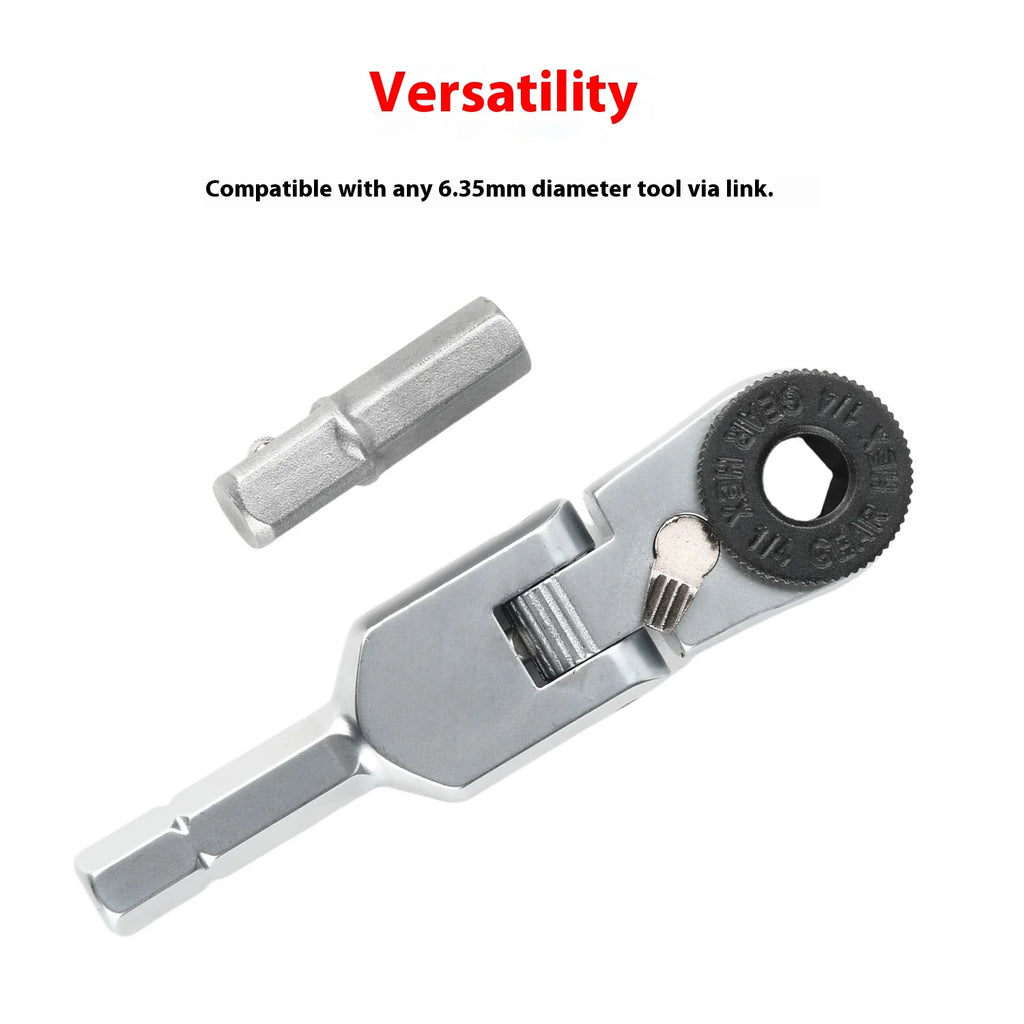 New Socket Torque Wrench Hand Tools 6.35mm Screwdriver Stainless Steel Hexagonal Ratchet Wrench Toughbuilt Mechanic Manual Tools