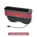 Car Seat Gap Organizer USB Charging Multifunction Storage Box For Mitsubishi Outlander Pajero Asx Lancer EX Evolution X Ralliart