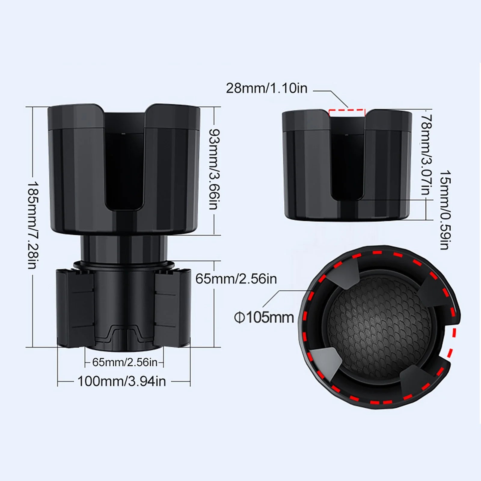 Car Cup Holder Expander Adjustable Base Beverage Bottle Holder Anti-slip Auto Drink Rack Stand for Auto Caravan Camper