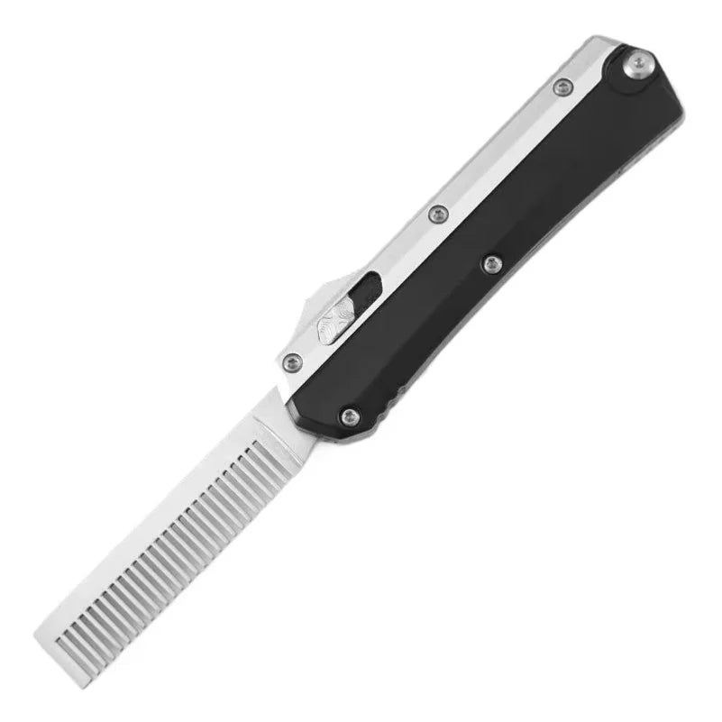 Micro-technology Zinc Alloy Straight Jump High Hardness Comb Outdoor Straight-out Multifunctional EDC Tool Multi-purpose Comb