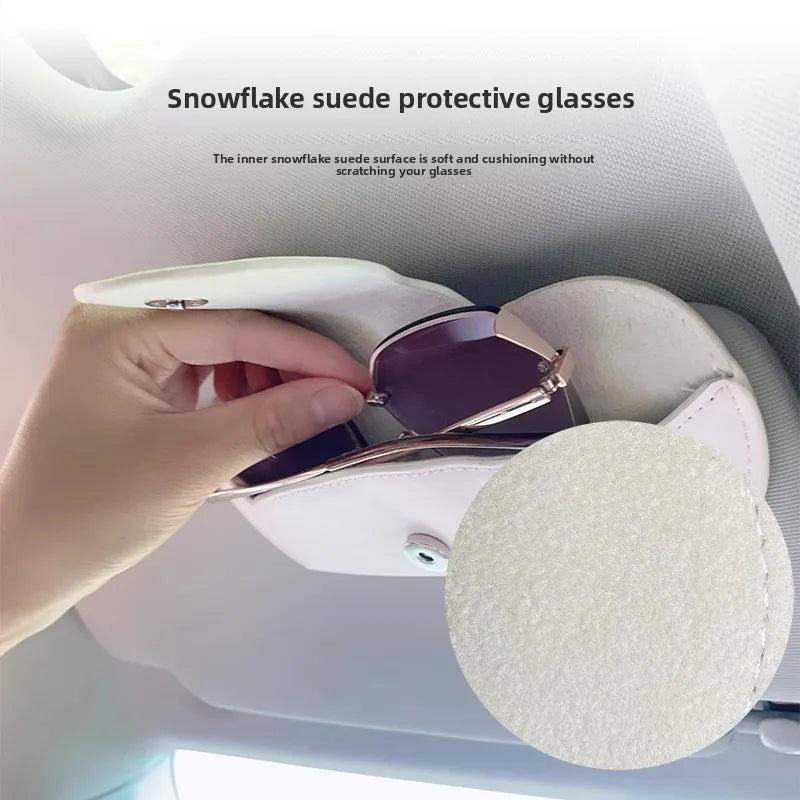 Sanrio Car Sun Visor Glasses Case Holder Sunglasses Clip Ticket Card Clip Multifunction Portable Clip Auto Interior Accessories