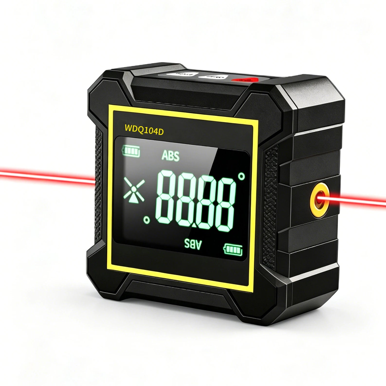 4-Side Strong Magnetic 360° Digital Laser Angle Gauge Inclinometer Portable Level Ruler for Construction High Precision Box