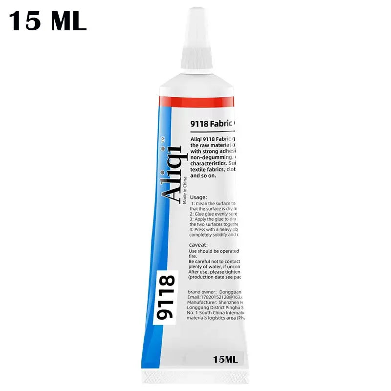 3/15/60/120ml Fabric Adhesive with Patch - Fast drying waterproof strong bonding seam repair adhesive for garment textiles