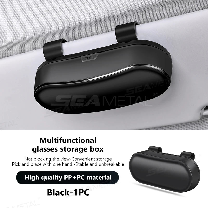 BLALION Car Glasses Holder Auto Sun Visor Glasses Case Organizer Sunglasses Box Holder Visor Sunshade Car Holder For Glasses