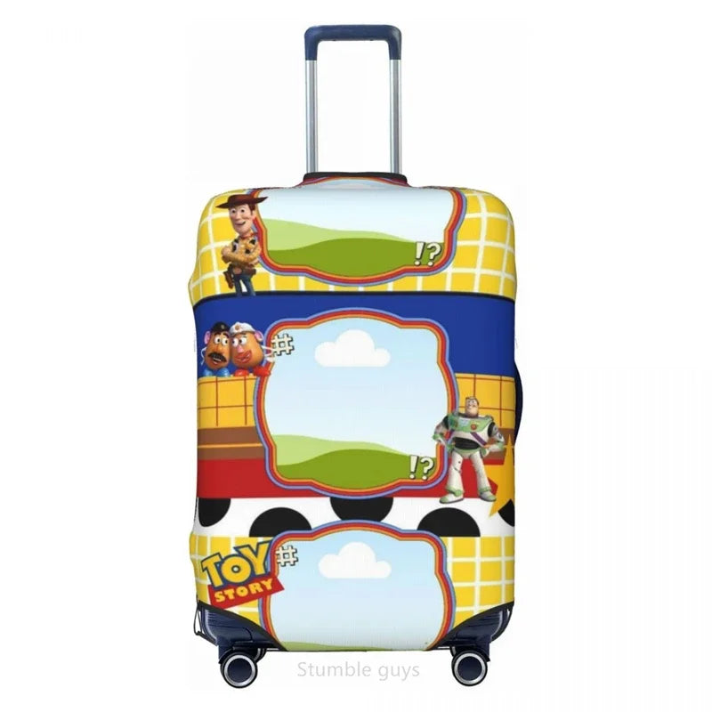Premium Toys Printed Luggage Cover High Elasticity Fits 18-32 Inch Luggage Dust Resistant Anti-Scratch Washable Travel Cover