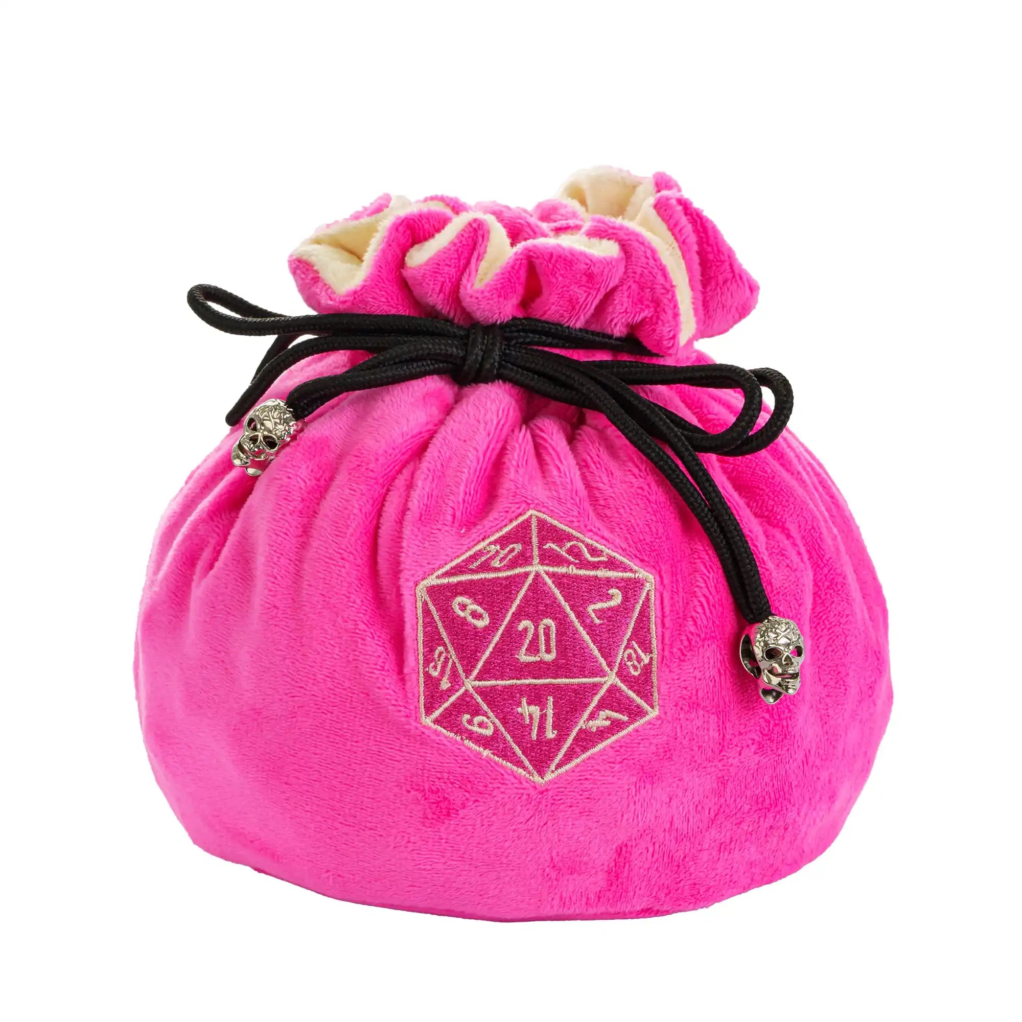 New Drawstring Dice Bag Flannelette Double-Layer Storage Bag Round Bottom Big Pouch for Packing Gift RPG Dice Board Game