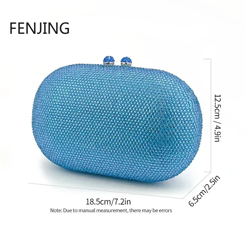 Diamonds Women Clutch Party Wedding Handbag Luxury Crossbody Bags Female Crystal Rhinestone Purse for Gift Prom Dress Chain Bag