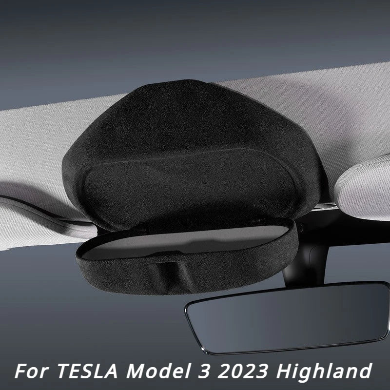 Car Sunglasses Case Glasses Storage Box Holder For Tesla Model 3 Highland 2023 For Model Y/3 Car Glasses Case Box Car Accessorie