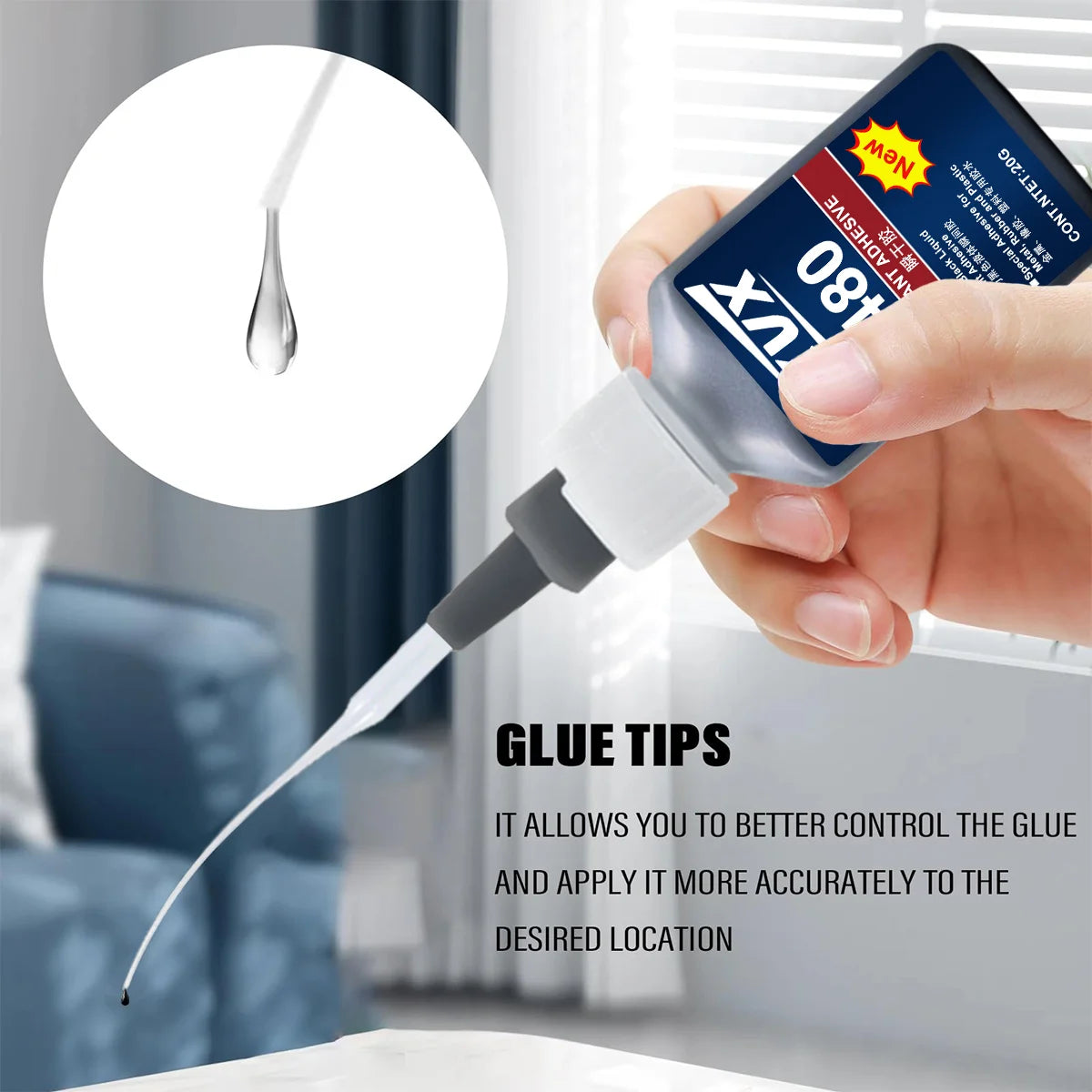 502(clear)&480 (Black) Super Glue Instant Quick-drying Black Cyanoacrylate Adhesive Vulcanizong Rubber Glue Leather components for automotive and mechatronic systems Strong Bond Liquid Glue Tool 1-3pcs.