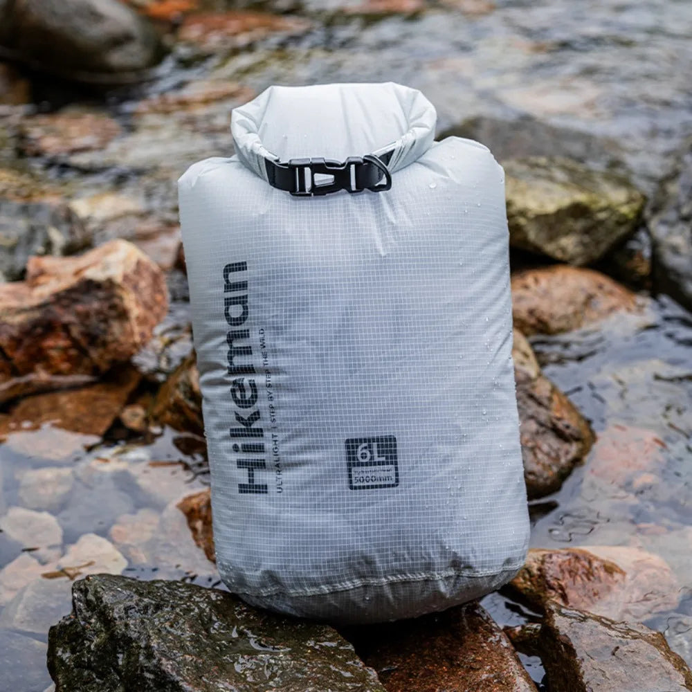 HIKEMAN Ultralight Storage Bag Silicon Coated Waterproof Bag Camping Clothing Stuff Sack Outdoor Compression Bag