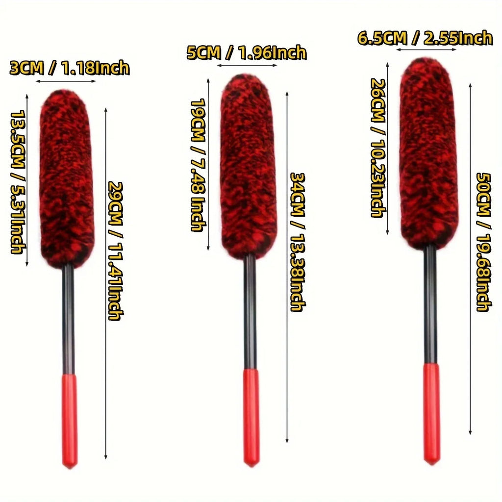 Car Wheel Detail Brush Set: Versatile Car Cleaning Tool for Tight Spaces - Suitable for Tires, Rims, Engine Bays, Exhaust Tips,