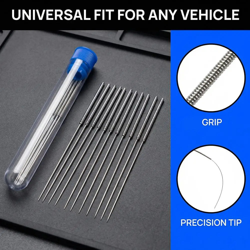 10Pcs Car Windscreen Wiper Jet Nozzle Cleaning Needles Kit Stainless Steel Washer Tool For 3D Printer Gas Stoves Shower