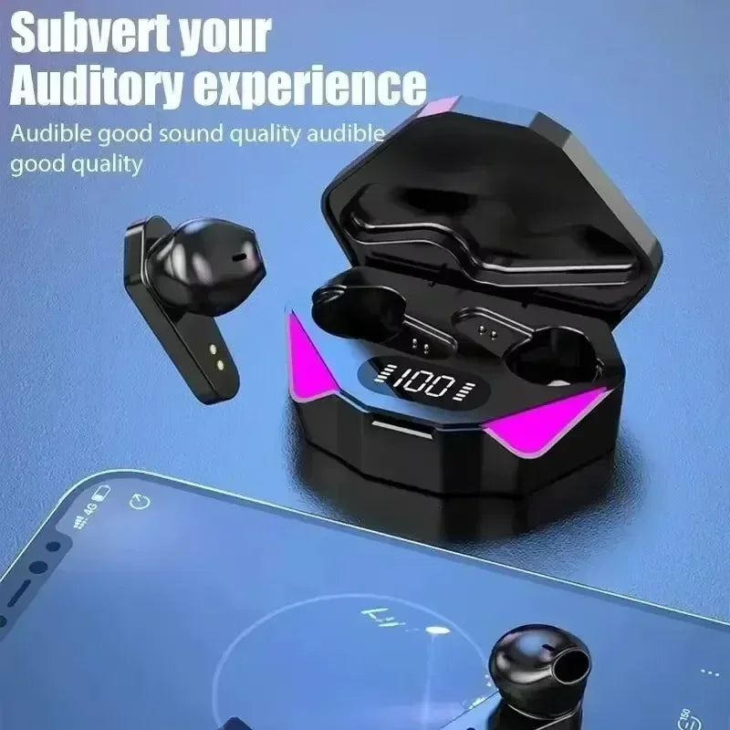 TWS Gaming Earbuds Wireless Bluetooth Earphones With Mic Bass Audio Sound Positioning 9D Stereo Music HiFi Headset For phones