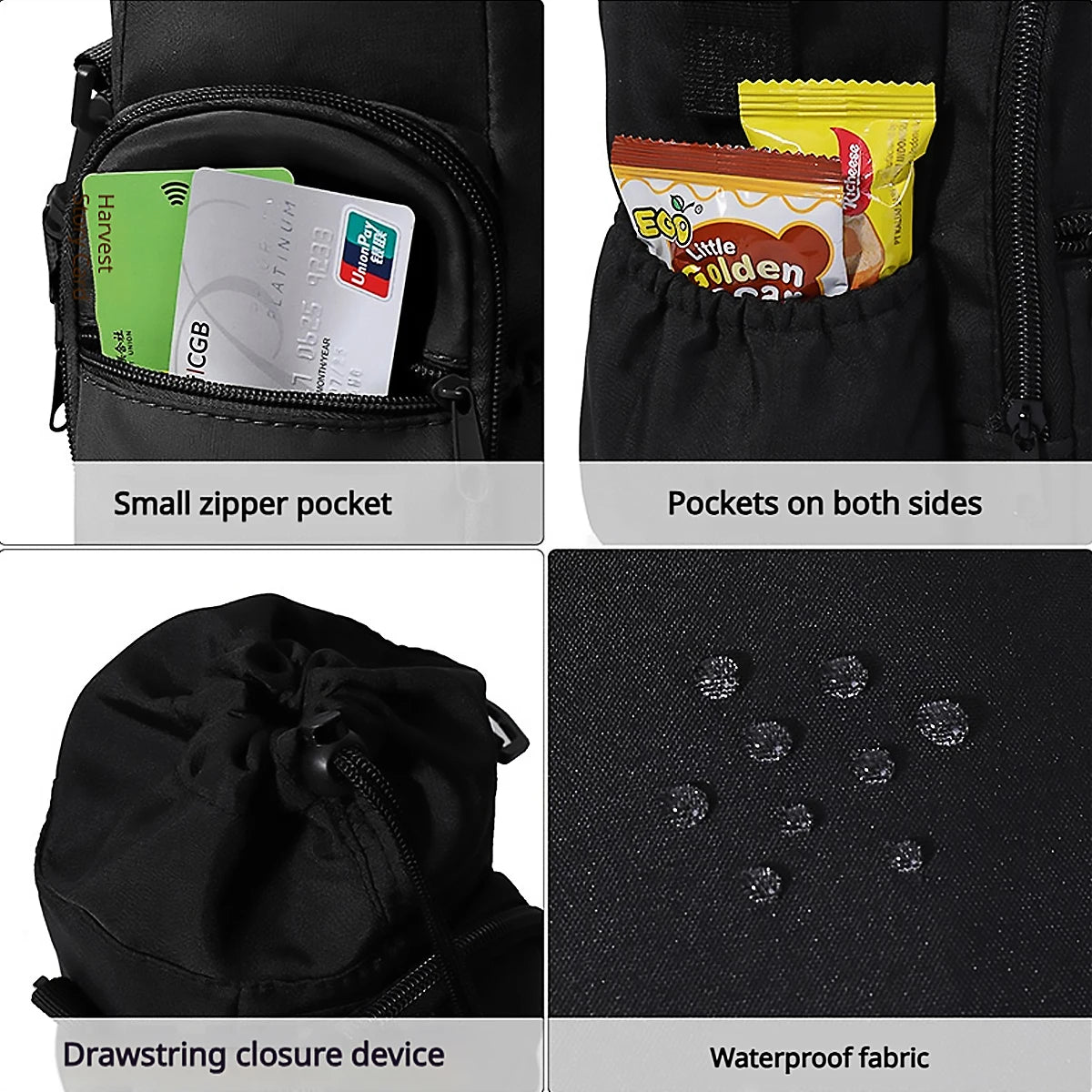 Crossbody drawstring water cup storage bag, insulation cover, single shoulder water bottle bag, waterproof and heat-insulating