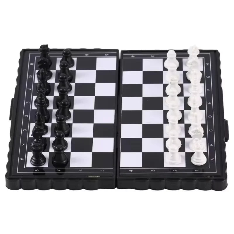 Chess Set  Mini Magnetic  Folding Magnetic Plastic Chessboard Board Game Portable Kid Toy Portable Outdoor