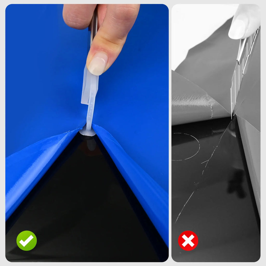 FOSHIO 2pcs Precision Cutting Art Pen Knife Shield Cover Protector Wallpaper Graphic Car Tint Wrap Vinyl Film Styling Cut Gadget