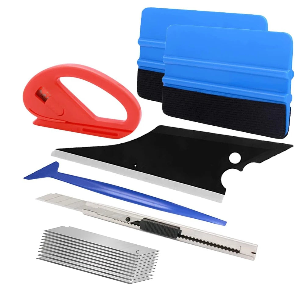 NeoWrap Car Window Tint Tools Kit Vehicle Glass Protective Film Vinyl Scraper/Felt Squeegee/Cutter with Blade Vinyl Wrap Tool ﻿