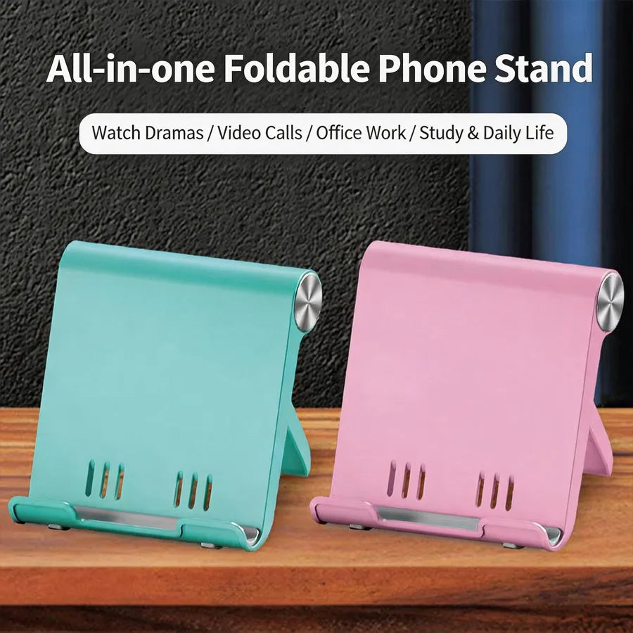 Adjustable Phone Holder Stand Portable Foldable Desktop Phone Support  Universal Cell Phone Stand for iPhone, Samsung