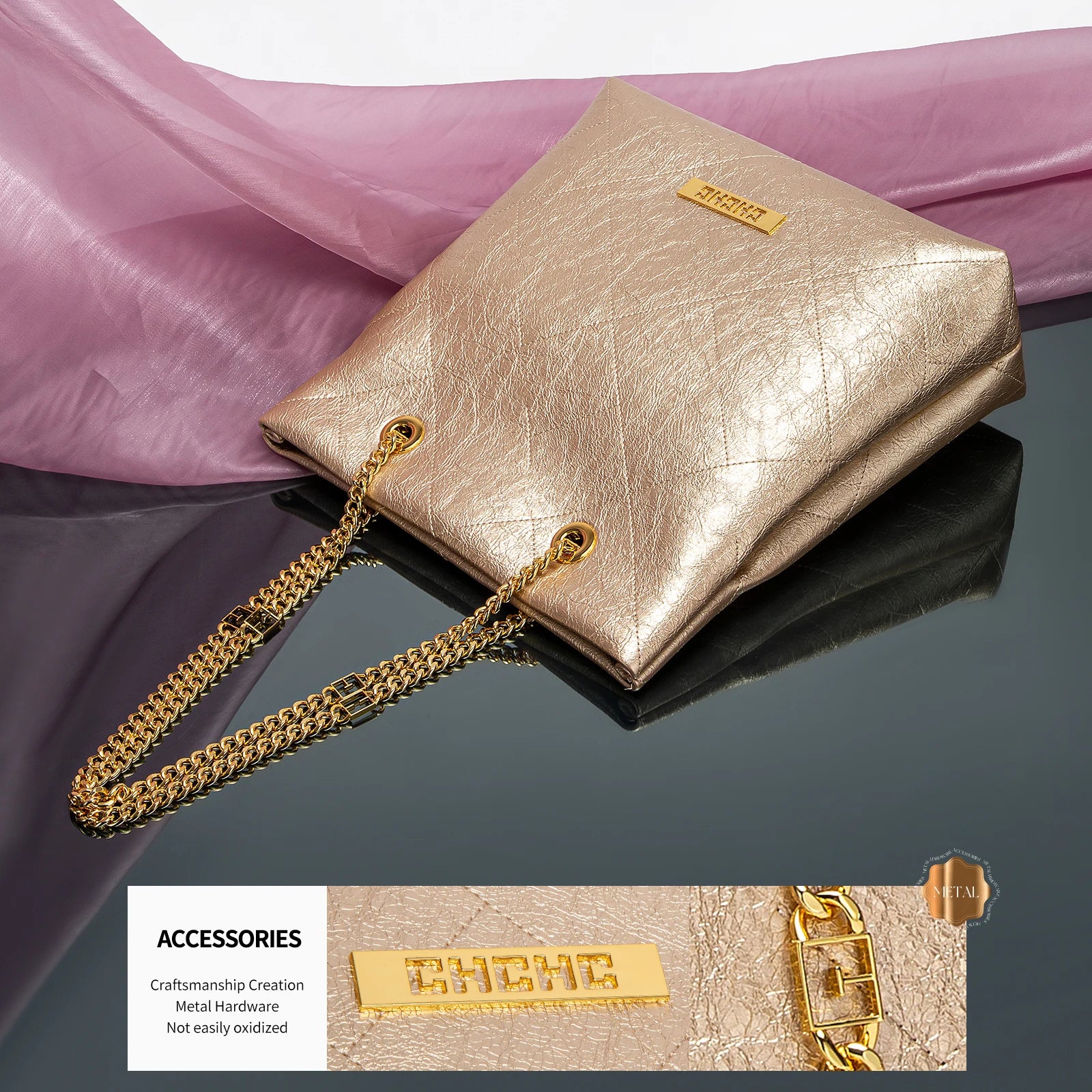 CHCH Women's Tote Bag 2025 New High Quality Chain Bag Women's Shoulder Bag Business Commuter